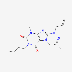 1-allyl-7-butyl-3,9-dimethyl-1,4-dihydro[1,2,4]triazino[3,4-f]purine-6,8(7H,9H)-dione - 923436-03-7