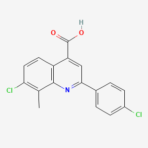 7-Chloro-2-(4-chlorophenyl)-8-methylquinoline-4-carboxylic acid - 500356-69-4