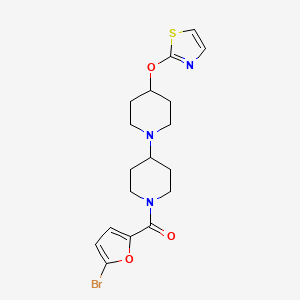 (5-Bromofuran-2-yl)(4-(thiazol-2-yloxy)-[1,4'-bipiperidin]-1'-yl)methanone - 1706072-85-6