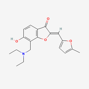 (Z)-7-((diethylamino)methyl)-6-hydroxy-2-((5-methylfuran-2-yl)methylene)benzofuran-3(2H)-one - 899395-07-4
