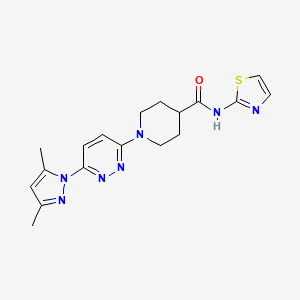 1-(6-(3,5-dimethyl-1H-pyrazol-1-yl)pyridazin-3-yl)-N-(thiazol-2-yl)piperidine-4-carboxamide - 1351616-53-9