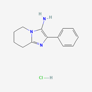 2-phenyl-5H,6H,7H,8H-imidazo[1,2-a]pyridin-3-amine hydrochloride - 2044713-61-1