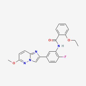 2-ethoxy-N-(2-fluoro-5-(6-methoxyimidazo[1,2-b]pyridazin-2-yl)phenyl)benzamide - 955543-41-6