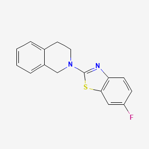 2-(6-fluoro-1,3-benzothiazol-2-yl)-1,2,3,4-tetrahydroisoquinoline - 863001-09-6