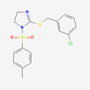 2-((3-chlorobenzyl)thio)-1-tosyl-4,5-dihydro-1H-imidazole - 868218-85-3