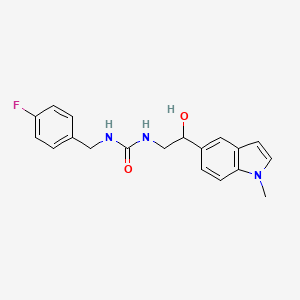 1-(4-fluorobenzyl)-3-(2-hydroxy-2-(1-methyl-1H-indol-5-yl)ethyl)urea - 2034527-86-9