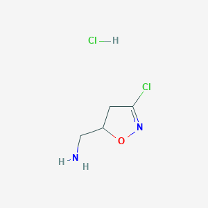 (3-Chloro-4,5-dihydro-1,2-oxazol-5-yl)methanamine hydrochloride - 120245-00-3