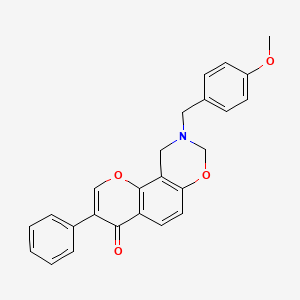 9-(4-methoxybenzyl)-3-phenyl-9,10-dihydrochromeno[8,7-e][1,3]oxazin-4(8H)-one - 929493-73-2