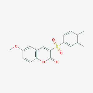 3-(3,4-dimethylbenzenesulfonyl)-6-methoxy-2H-chromen-2-one - 866013-18-5