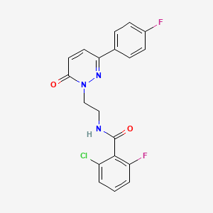 2-chloro-6-fluoro-N-{2-[3-(4-fluorophenyl)-6-oxo-1,6-dihydropyridazin-1-yl]ethyl}benzamide - 921530-76-9