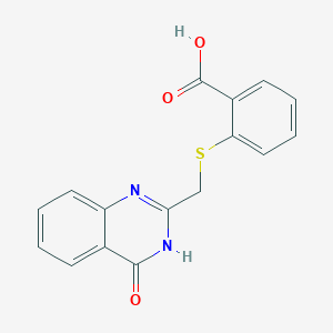 2-(((4-Oxo-3,4-dihydroquinazolin-2-yl)methyl)thio)benzoic acid - 896024-84-3