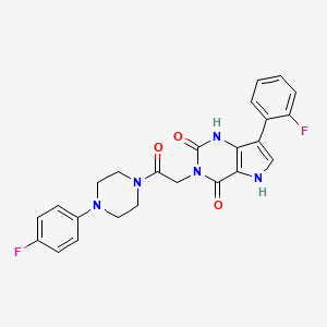 7-(2-fluorophenyl)-3-(2-(4-(4-fluorophenyl)piperazin-1-yl)-2-oxoethyl)-1H-pyrrolo[3,2-d]pyrimidine-2,4(3H,5H)-dione - 1115336-62-3