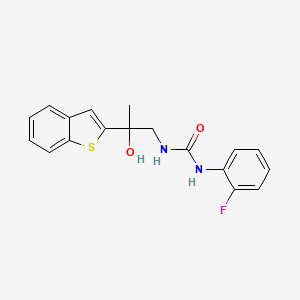 1-(2-(Benzo[b]thiophen-2-yl)-2-hydroxypropyl)-3-(2-fluorophenyl)urea - 2034351-46-5