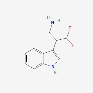 3,3-Difluoro-2-(1H-indol-3-yl)propan-1-amine - 2228863-73-6