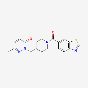 2-{[1-(1,3-Benzothiazole-6-carbonyl)piperidin-4-yl]methyl}-6-methyl-2,3-dihydropyridazin-3-one - 2097858-63-2