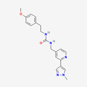 1-(4-methoxyphenethyl)-3-((2-(1-methyl-1H-pyrazol-4-yl)pyridin-4-yl)methyl)urea - 2034521-77-0