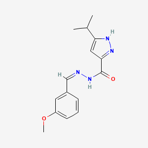 (Z)-3-isopropyl-N'-(3-methoxybenzylidene)-1H-pyrazole-5-carbohydrazide - 1285535-72-9