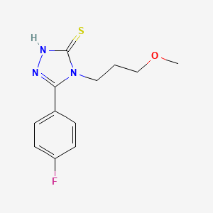 3-(4-fluorophenyl)-4-(3-methoxypropyl)-1H-1,2,4-triazole-5(4H)-thione - 694466-30-3