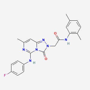 N-(2,5-dimethylphenyl)-2-{5-[(4-fluorophenyl)amino]-7-methyl-3-oxo-2H,3H-[1,2,4]triazolo[4,3-c]pyrimidin-2-yl}acetamide - 1251631-27-2