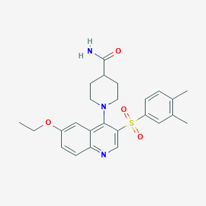 1-[3-(3,4-dimethylbenzenesulfonyl)-6-ethoxyquinolin-4-yl]piperidine-4-carboxamide - 887223-29-2