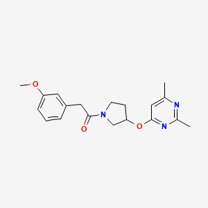 1-{3-[(2,6-Dimethylpyrimidin-4-yl)oxy]pyrrolidin-1-yl}-2-(3-methoxyphenyl)ethan-1-one - 2097910-07-9