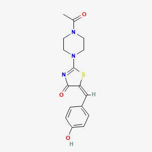 (E)-2-(4-acetylpiperazin-1-yl)-5-(4-hydroxybenzylidene)thiazol-4(5H)-one - 304889-79-0