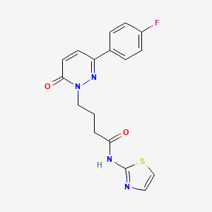 4-(3-(4-fluorophenyl)-6-oxopyridazin-1(6H)-yl)-N-(thiazol-2-yl)butanamide - 946215-53-8