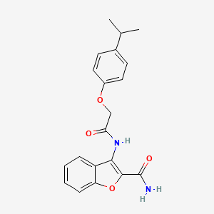 3-(2-(4-Isopropylphenoxy)acetamido)benzofuran-2-carboxamide - 898373-78-9