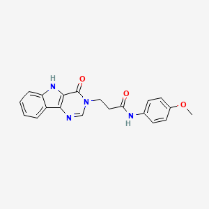N-(4-methoxyphenyl)-3-{4-oxo-3H,4H,5H-pyrimido[5,4-b]indol-3-yl}propanamide - 1105203-63-1