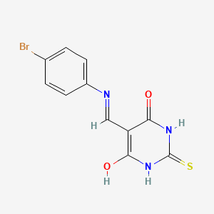 5-(((4-bromophenyl)amino)methylene)-2-thioxodihydropyrimidine-4,6(1H,5H)-dione - 200626-86-4