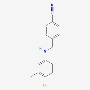 4-[(4-Bromo-3-methylanilino)methyl]benzenecarbonitrile - 331461-91-7