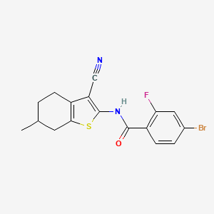 4-bromo-N-(3-cyano-6-methyl-4,5,6,7-tetrahydro-1-benzothiophen-2-yl)-2-fluorobenzamide - 391223-84-0