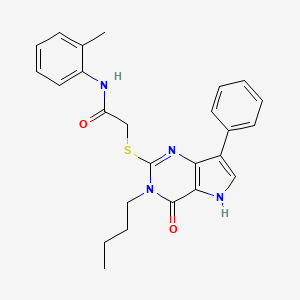 2-({3-butyl-4-oxo-7-phenyl-3H,4H,5H-pyrrolo[3,2-d]pyrimidin-2-yl}sulfanyl)-N-(2-methylphenyl)acetamide - 1260905-64-3