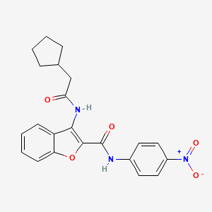 3-(2-cyclopentylacetamido)-N-(4-nitrophenyl)benzofuran-2-carboxamide - 887878-81-1