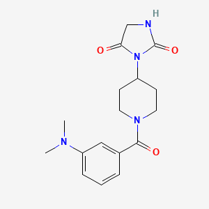 3-(1-(3-(Dimethylamino)benzoyl)piperidin-4-yl)imidazolidine-2,4-dione - 2034366-33-9
