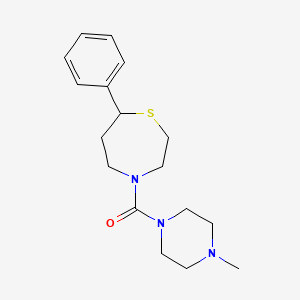 (4-Methylpiperazin-1-yl)(7-phenyl-1,4-thiazepan-4-yl)methanone - 1796961-78-8