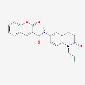 2-oxo-N-(2-oxo-1-propyl-1,2,3,4-tetrahydroquinolin-6-yl)-2H-chromene-3-carboxamide - 941910-45-8