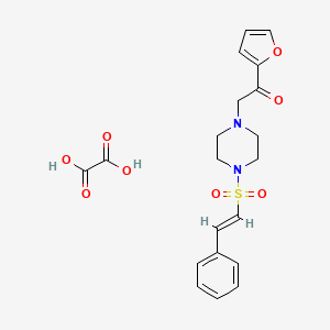 (E)-1-(furan-2-yl)-2-(4-(styrylsulfonyl)piperazin-1-yl)ethanone oxalate - 1351664-47-5