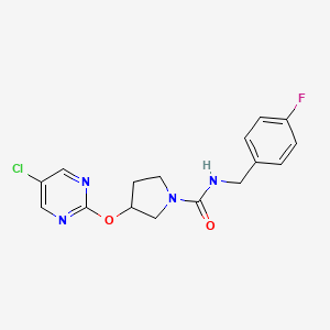3-((5-chloropyrimidin-2-yl)oxy)-N-(4-fluorobenzyl)pyrrolidine-1-carboxamide - 2034364-39-9