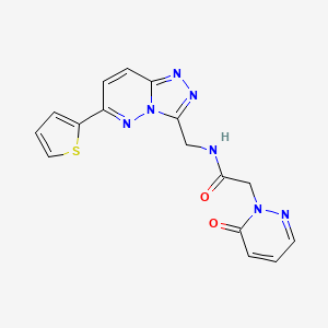 2-(6-oxopyridazin-1(6H)-yl)-N-((6-(thiophen-2-yl)-[1,2,4]triazolo[4,3-b]pyridazin-3-yl)methyl)acetamide - 2034348-79-1