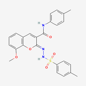 (Z)-8-methoxy-N-(p-tolyl)-2-(2-tosylhydrazono)-2H-chromene-3-carboxamide - 866348-13-2