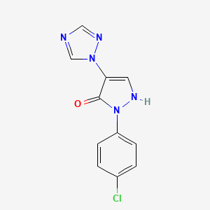 1-(4-chlorophenyl)-4-(1H-1,2,4-triazol-1-yl)-1H-pyrazol-5-ol - 477712-95-1