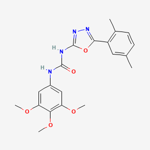 1-(5-(2,5-Dimethylphenyl)-1,3,4-oxadiazol-2-yl)-3-(3,4,5-trimethoxyphenyl)urea - 1251543-84-6
