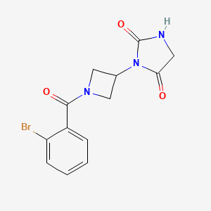 3-[1-(2-Bromobenzoyl)azetidin-3-yl]imidazolidine-2,4-dione - 2034365-11-0