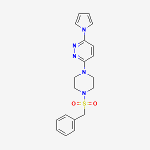 3-(4-(benzylsulfonyl)piperazin-1-yl)-6-(1H-pyrrol-1-yl)pyridazine - 1428371-92-9