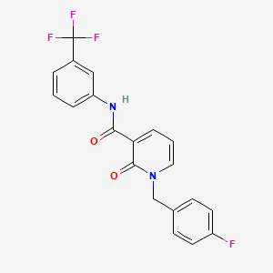 1-(4-fluorobenzyl)-2-oxo-N-(3-(trifluoromethyl)phenyl)-1,2-dihydropyridine-3-carboxamide - 946301-74-2