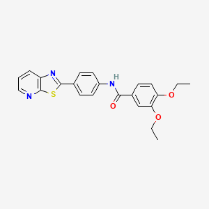 3,4-diethoxy-N-(4-(thiazolo[5,4-b]pyridin-2-yl)phenyl)benzamide - 863588-69-6