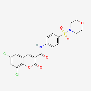 6,8-dichloro-N-(4-(morpholinosulfonyl)phenyl)-2-oxo-2H-chromene-3-carboxamide - 923112-95-2
