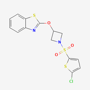 2-((1-((5-Chlorothiophen-2-yl)sulfonyl)azetidin-3-yl)oxy)benzo[d]thiazole - 1421453-12-4