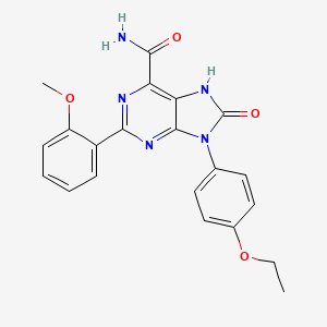 9-(4-ethoxyphenyl)-2-(2-methoxyphenyl)-8-oxo-8,9-dihydro-7H-purine-6-carboxamide - 898422-25-8